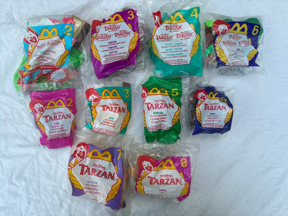 McDonalds Disney Happy Meal Toys - Tarzan Lot of 10 Vintage